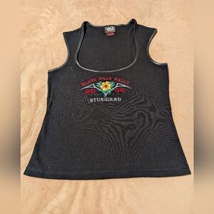 South Dakota Black Hills Sturgis 2006 Rally Ladies Colorful Embroidered Tank Top